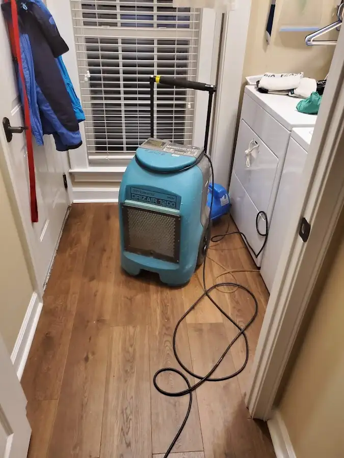 Commercial dehumidifier deployed for Flood Damage Cleanup in Fletcher